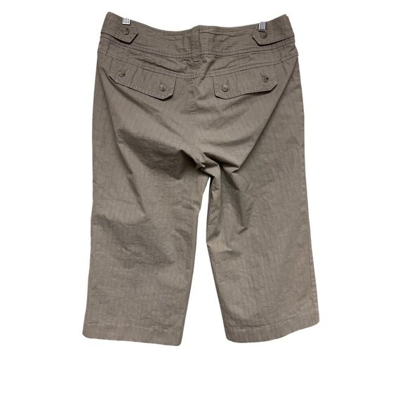 Banana Republic Women's Bermuda Walking Shorts Tan Textured Size 12 100% Cotton - Picture 3 of 9